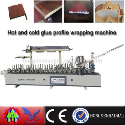 Stick Melamine/paper on MDF Profile wrapping machine